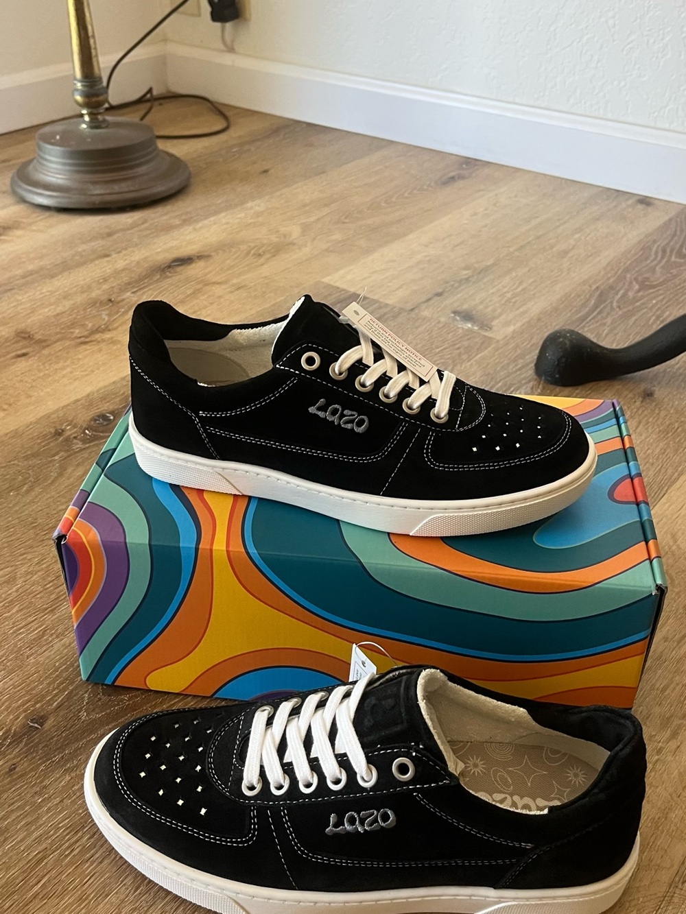 ✨ NWT LAZO HYPERNOVA BLACK LOW-TOP SKATE SNEAKERS ✨  8.5W| 7 M